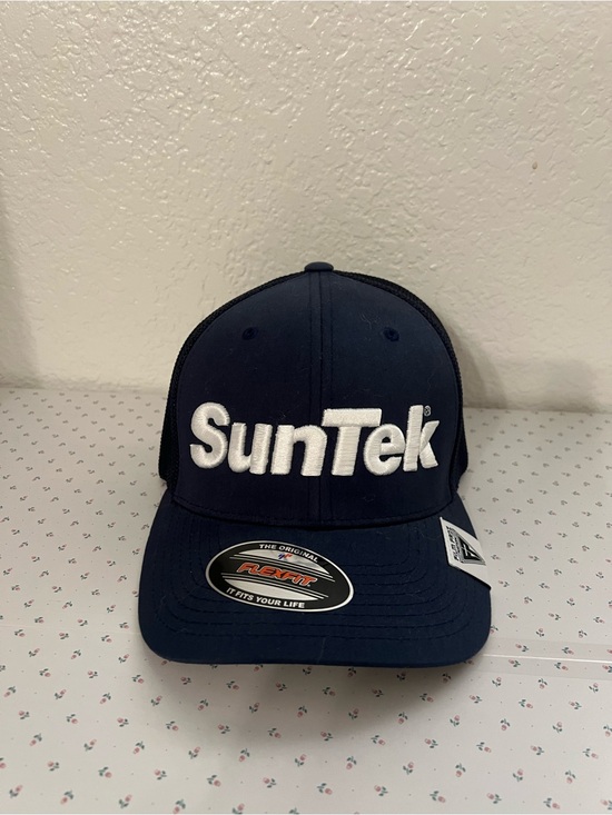 Other - SunTek Navy Blue Flexfit Mesh Trucker Hat